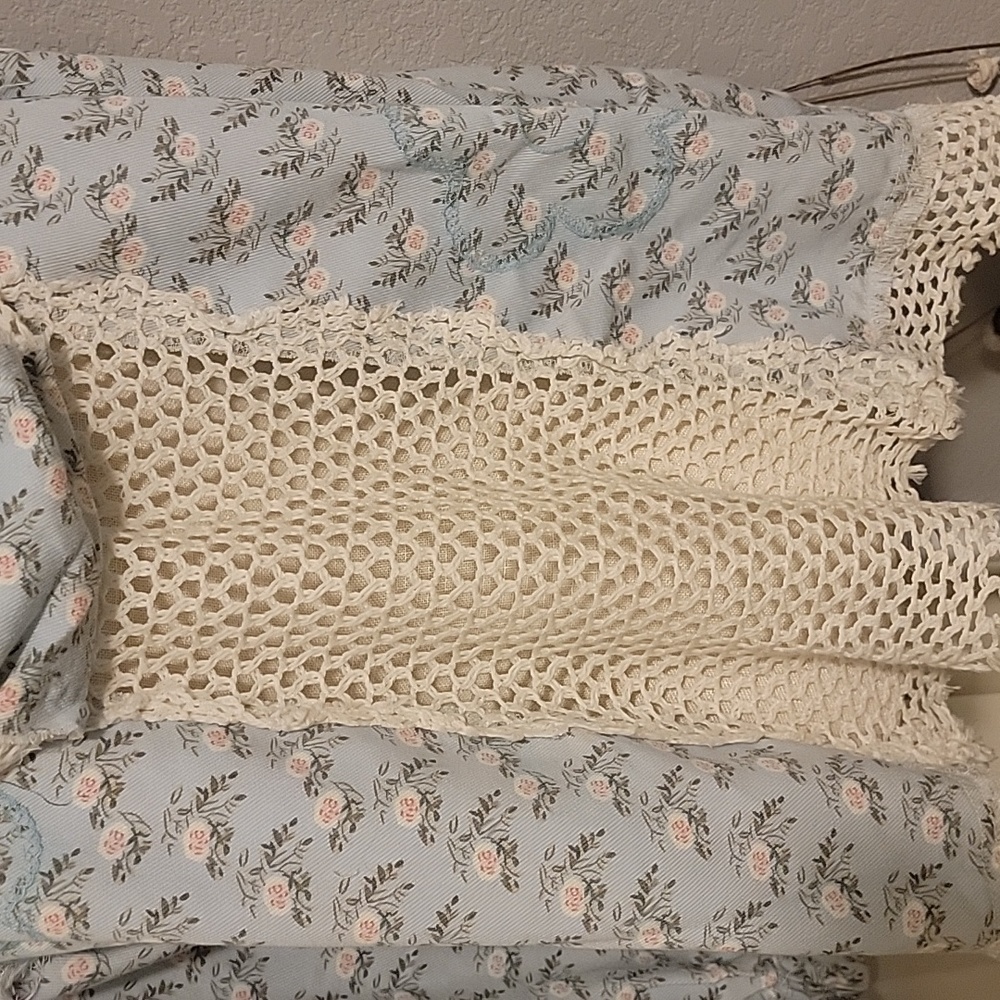 POL Blue Crochet Zip Up Jacket NWOT - Picture 4 of 8
